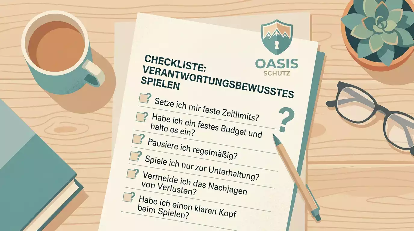 Ruhige Übersicht mit Prüfpunkten zu OASIS und erlaubten Glücksspielangeboten